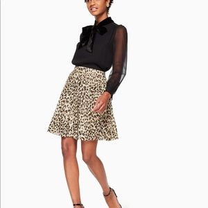Kate Spade Leopard Clipped Dot Skirt in Run Wild.